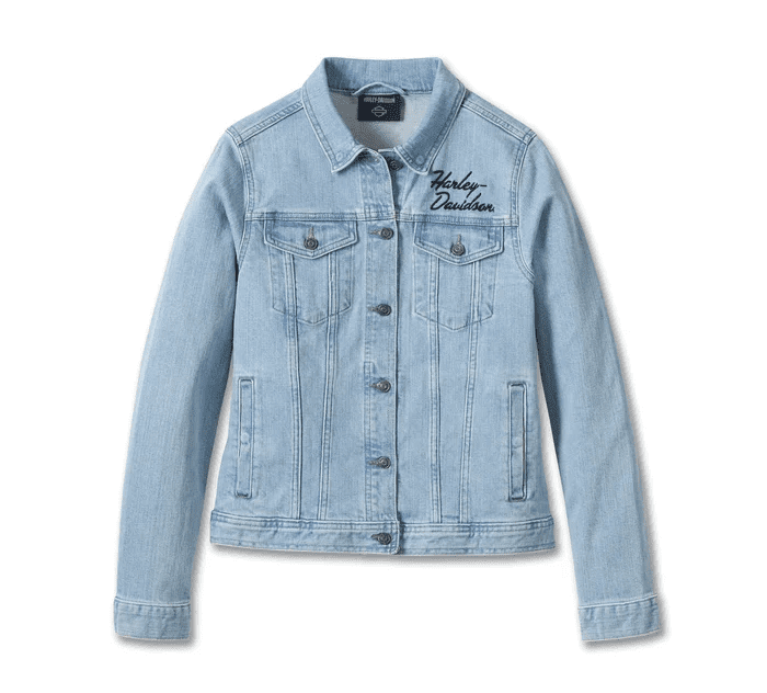 【Harley-Davidson】 Denim Jacket 刺繍 SizeM Harley-Davidson】 Denim Jacket 刺繍 SizeM - メルカリ