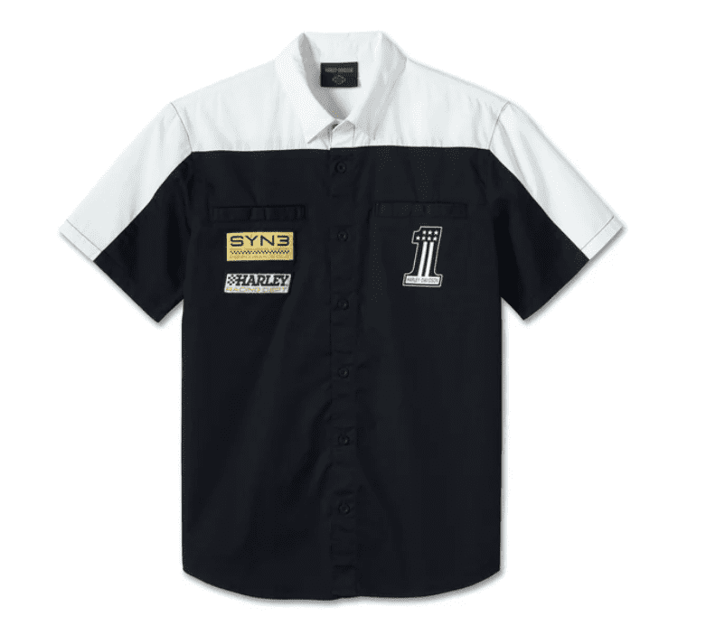 Camisa masculina de manga curta Victory nº 1 - Estilo Colorblock - Branco brilhante