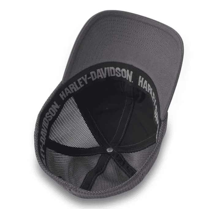 HD Oil Can Bar &amp; Shield Stretch-Fit Cap - Blackened Pearl Heather