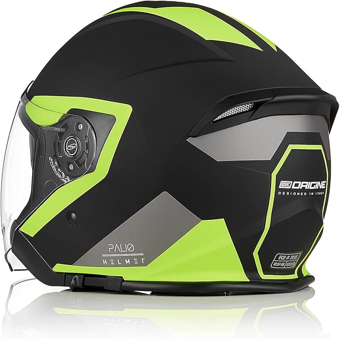 ORIGINE PALIO Casco Moto Jet Abierto con Doble Visera Homologado ECE