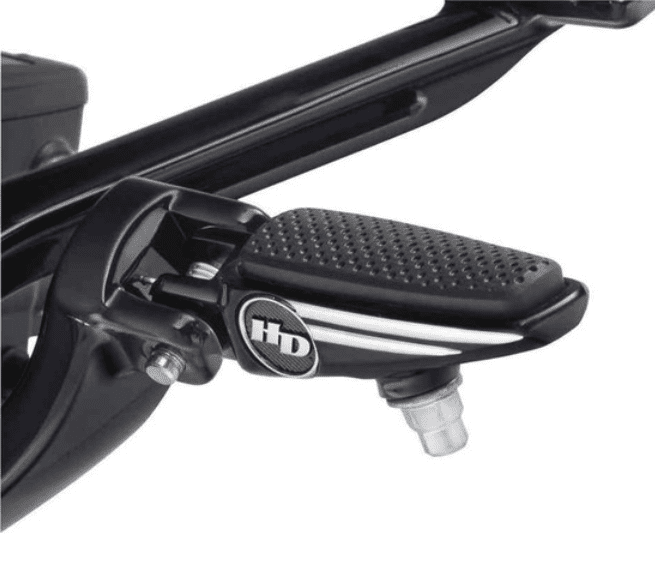 Estriberas Harley-Davidson® Defiance Rider Footpegs - Black Anodized Machine Cut