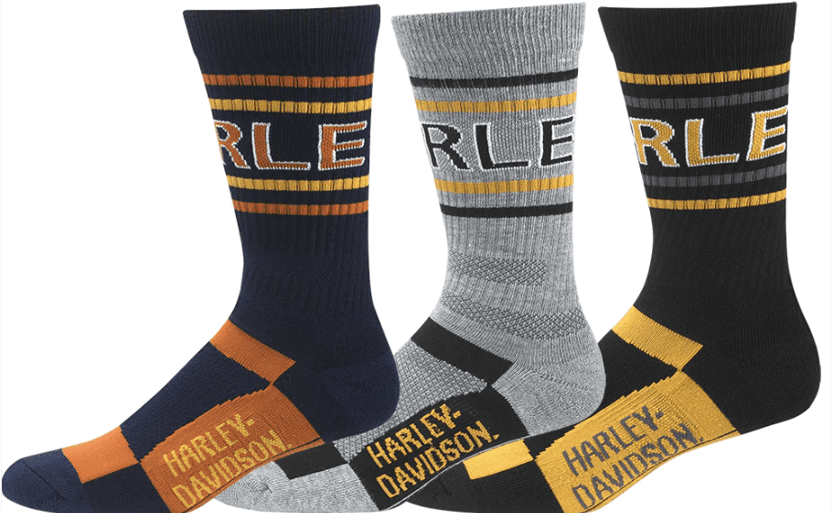 Harley-Davidson 3 pares de calcetines men Vented Riding Midcalf