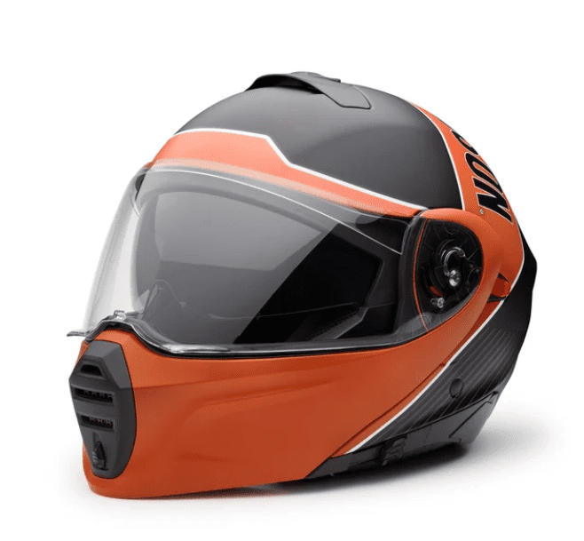 Casco H-D Evo X17 Sun Shield Modular Helmet Black/Orange