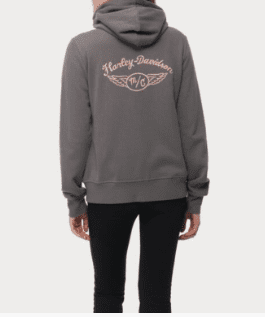 Sudadera Capucha Mujer Harley-Davidson® Woman Salute Solid Zip Front Hoodie