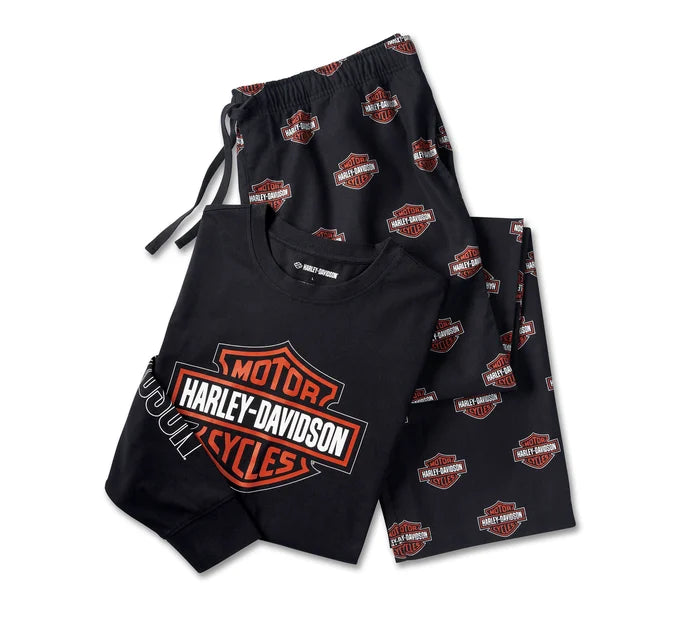 Pijama Men's Harley Davidson Bar & Shield Long Sleeve Pajama Set