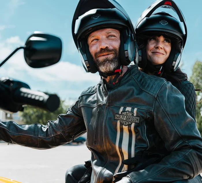 H-D Triple Vent Passing Link II Leather Jacket para hombre