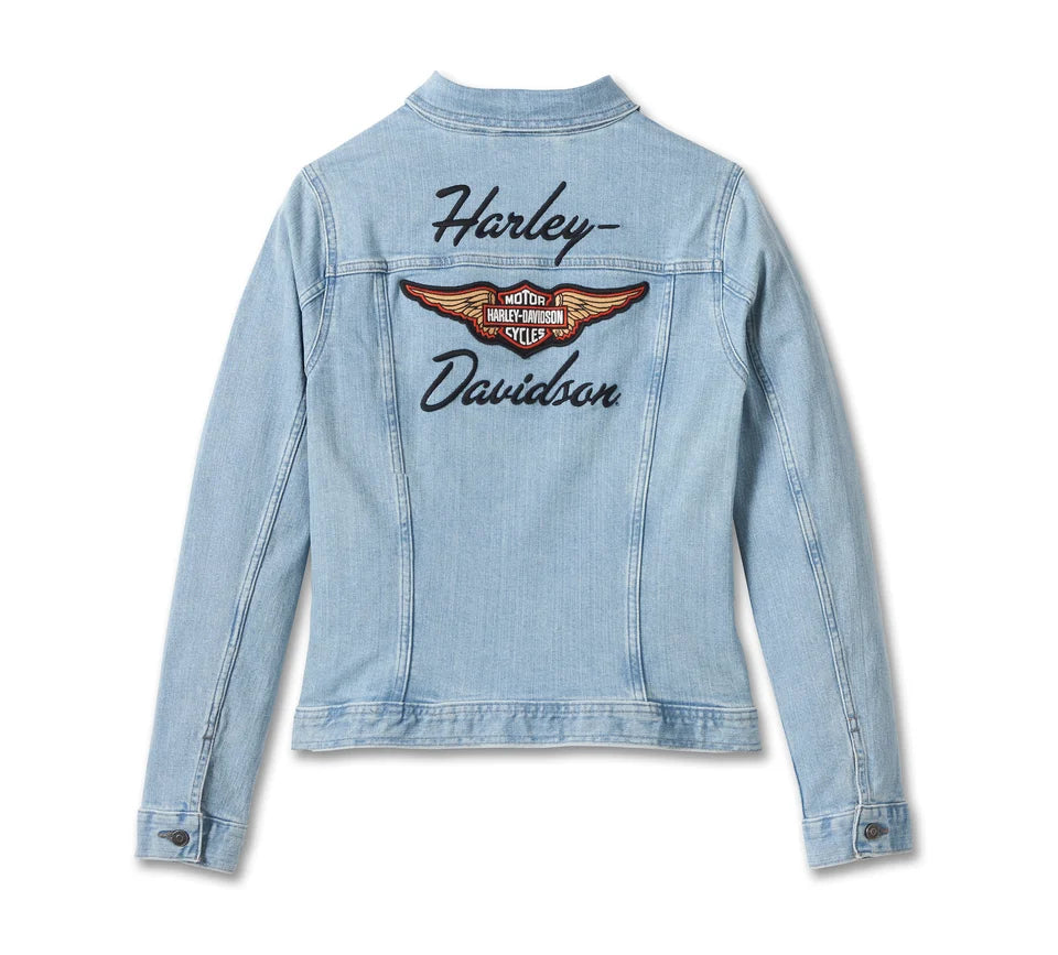 Silver Wing Stretch Denim Jacket para mujer - Light Indigo
