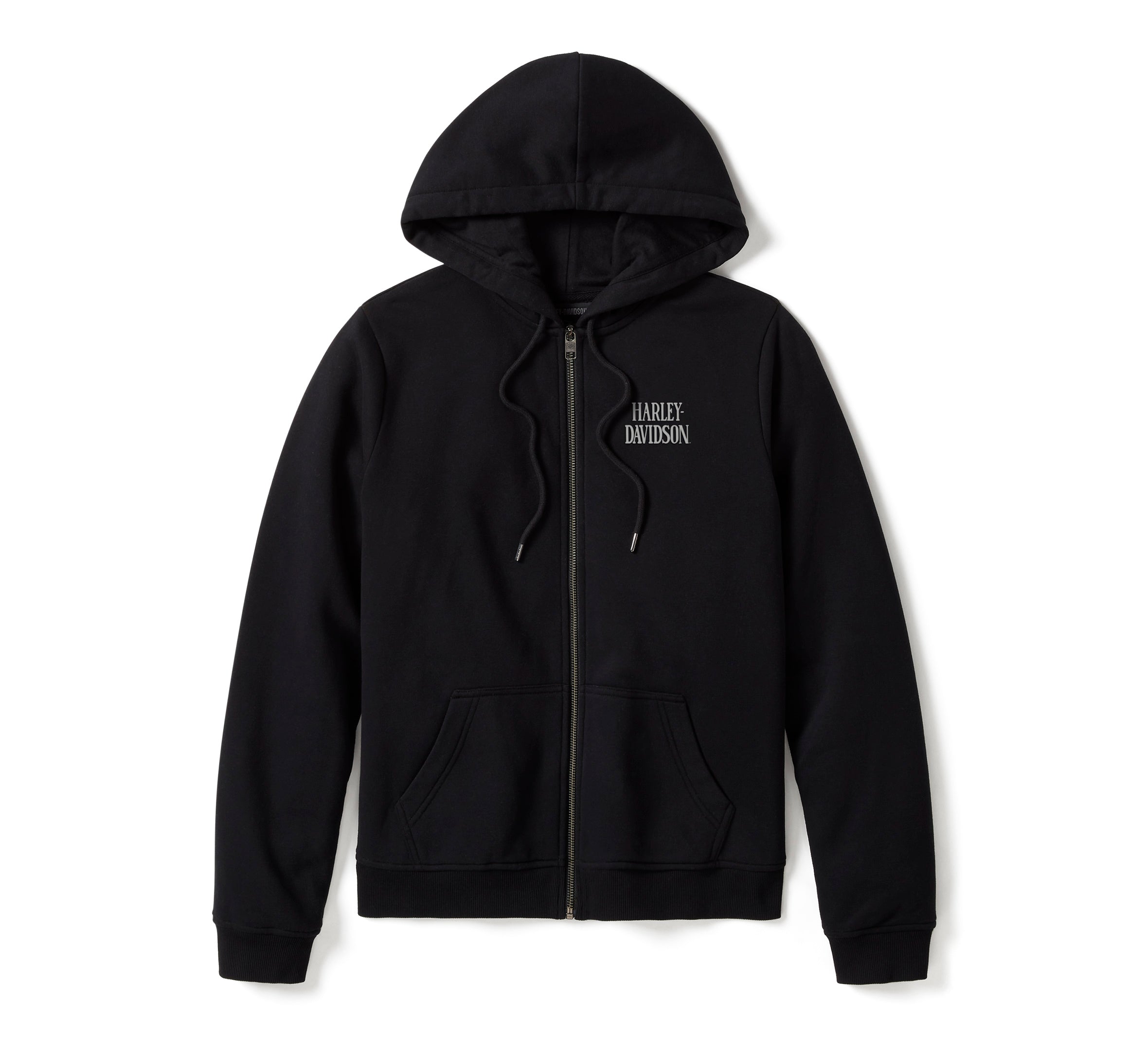 Sudadera con capucha y cremallera Harley-Davidson® Willie G Skull – Harley Black Mujer