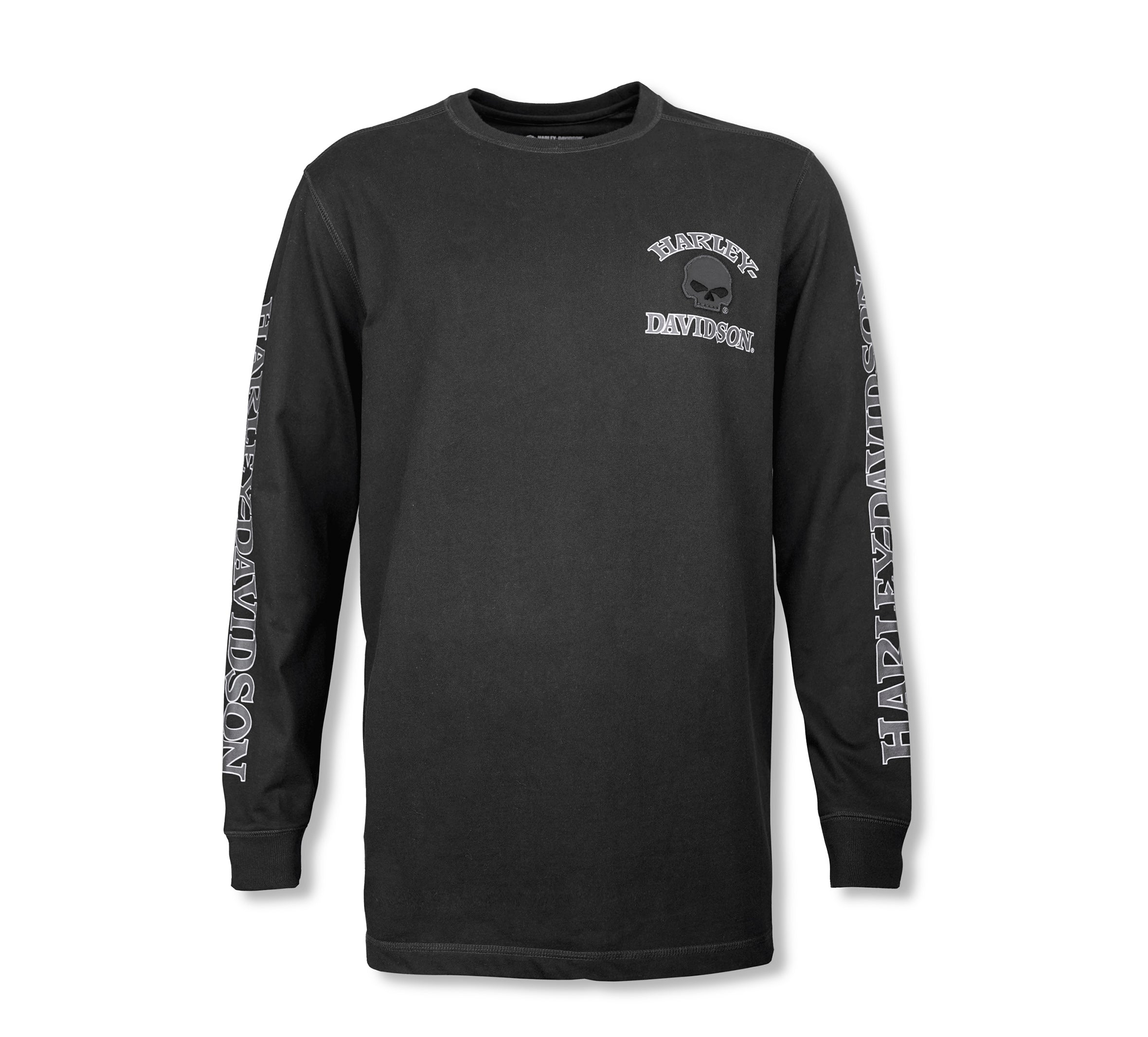 Camiseta de manga larga negra Harley-Davidson® Willie G Skull