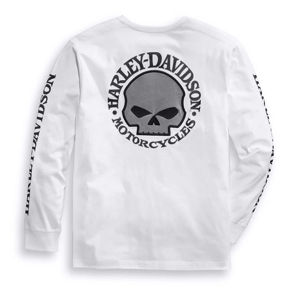 Camiseta de manga larga blanca Harley-Davidson® Willie G Skull