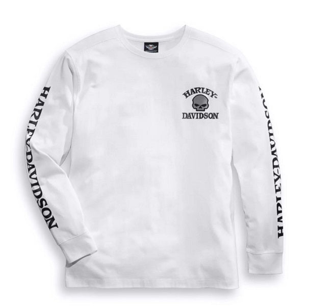 Camiseta de manga larga blanca Harley-Davidson® Willie G Skull