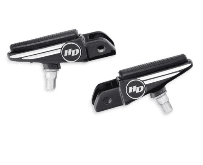 Estriberas Harley-Davidson® Defiance Rider Footpegs - Black Anodized Machine Cut