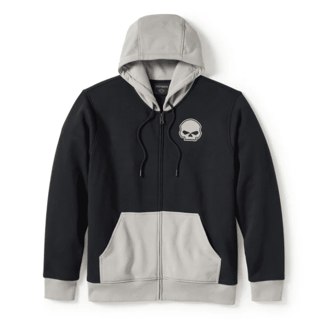 Sudadera Willie G Skull Colorblock Zip Front Hoodie