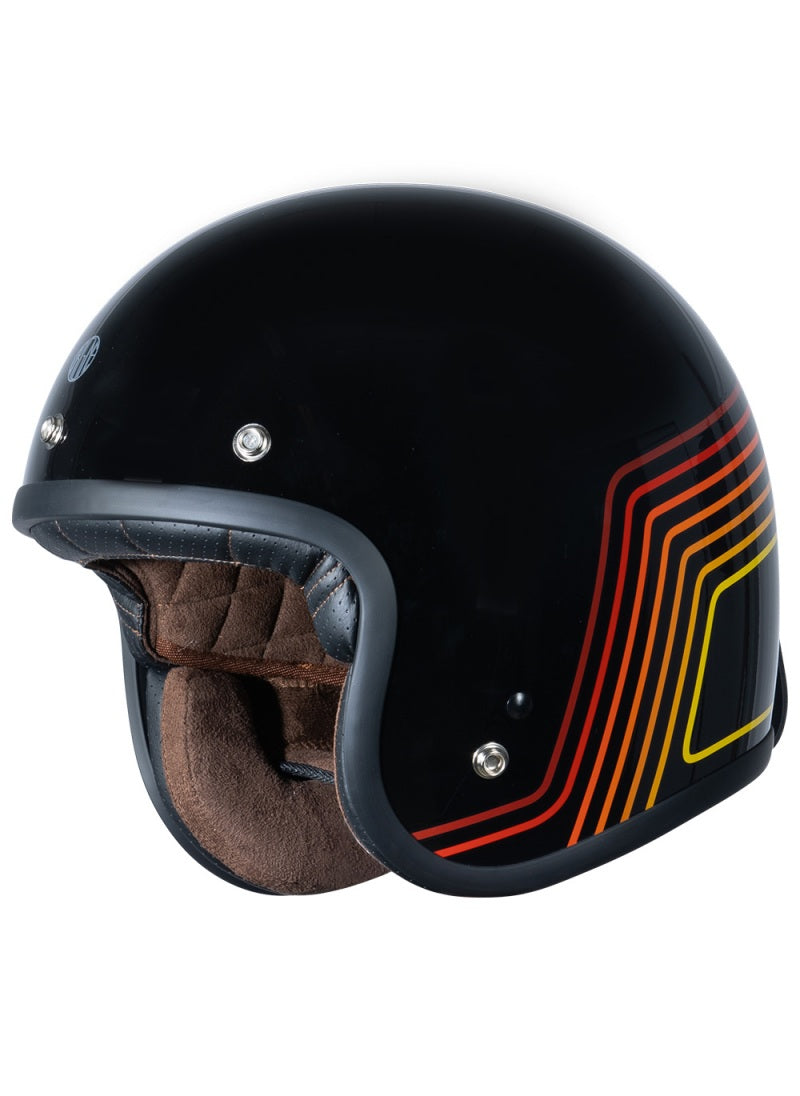Casco Origine Primo Sunrise Red/Black Retro Vintage