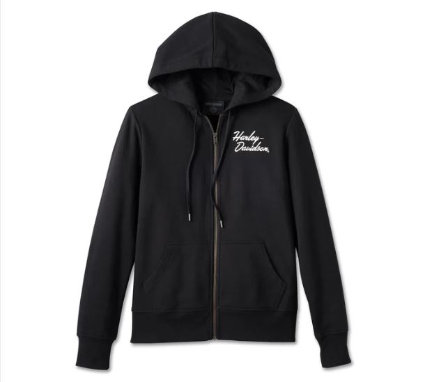 Sudadera Special Bar & Shield Zip Front Hoodie para mujer - Black Beauty