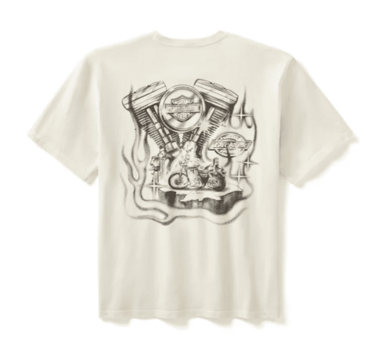 Camiseta Dickies x H-D Heavyweight V-Twin Engine Tee